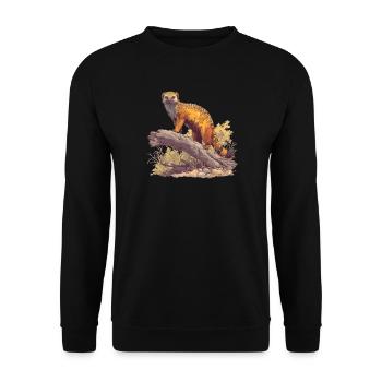 La mangouste de la mangouste - Sweat-shirt Unisexe - noir - Devant - Alina (178cm) & Michal (187cm)