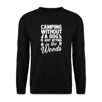 Camping Bonfire Camp Life Forest Camper - Unisex Sweatshirt - black - Front - Alina (178cm) & Michal (187cm)