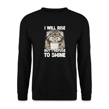 Le chat de Pallas Manul Fan de café T - Sweat-shirt Unisexe - noir - Devant - Alina (178cm) & Michal (187cm)