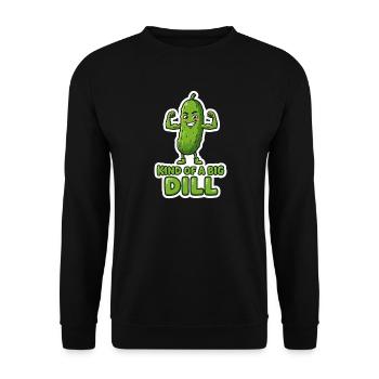 Dill Muscle Hero – Wordplay Pickle, un peu un gros - Sweat-shirt Unisexe - noir - Devant - Alina (178cm) & Michal (187cm)