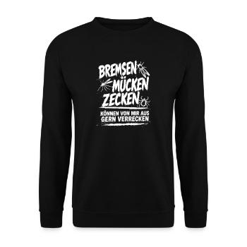 Bremsen, Mücken, Zecken - Punk Style weiss - Unisex Pullover - Schwarz - Vorne - Alina (178cm) & Michal (187cm)