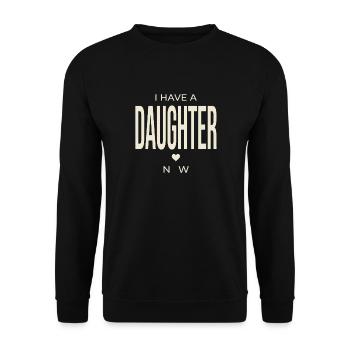 Premier cadeau de fête des pères pour la fille, papa - Sweat-shirt Unisexe - noir - Devant - Alina (178cm) & Michal (187cm)