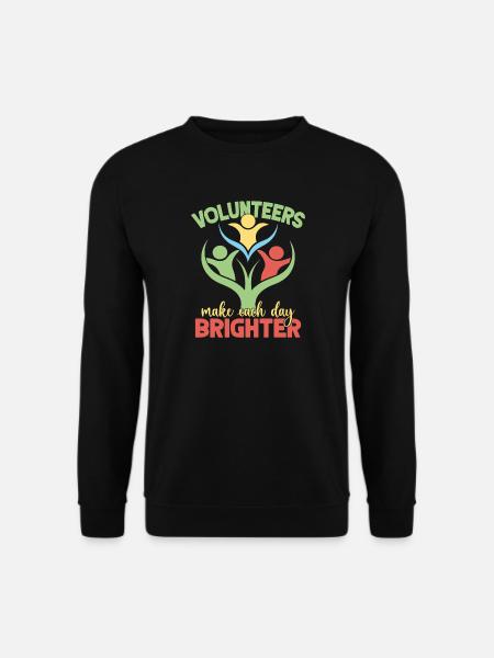 Volunteer Appreciation Make Each Day Brighter - Unisex Sweatshirt - black