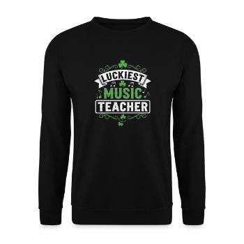 Professeur de musique pour la Saint-Patrick - Sweat-shirt Unisexe - noir - Devant - Alina (178cm) & Michal (187cm)