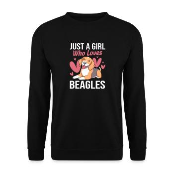 Beagle Mom Mom Dog Mom - Unisex Sweatshirt - black - Front - Alina (178cm) & Michal (187cm)