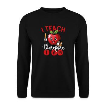 J’enseigne, c’est pour ça que je suis enseignant à la - Sweat-shirt Unisexe - noir - Devant - Alina (178cm) & Michal (187cm)