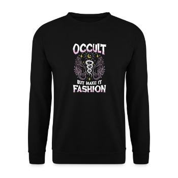Occulte Mais en mode Occulte Sorcière ésotérique - Sweat-shirt Unisexe - noir - Devant - Alina (178cm) & Michal (187cm)