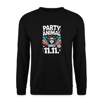 Karneval Party Kölner Animal Since 11.11. Köln - Unisex Sweatshirt - black - Front - Alina (178cm) & Michal (187cm)