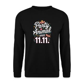 Karneval Party Kölner Animal Since 11.11. Köln - Unisex Sweatshirt - black - Front - Alina (178cm) & Michal (187cm)