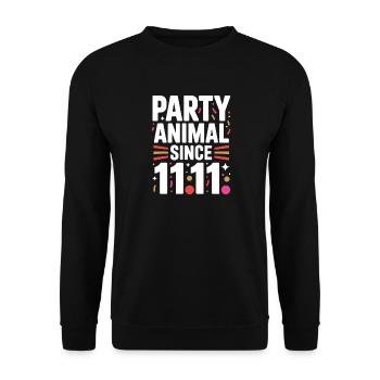 Karneval Party Kölner Animal Since 11.11. Köln - Unisex Sweatshirt - black - Front - Alina (178cm) & Michal (187cm)