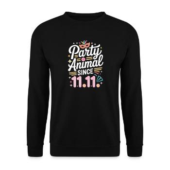 Karneval Party Kölner Animal Since 11.11. Köln - Unisex Sweatshirt - black - Front - Alina (178cm) & Michal (187cm)