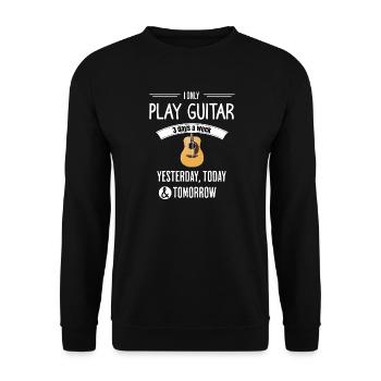 Vie quotidienne de guitare - Sweat-shirt Unisexe - noir - Devant - Alina (178cm) & Michal (187cm)