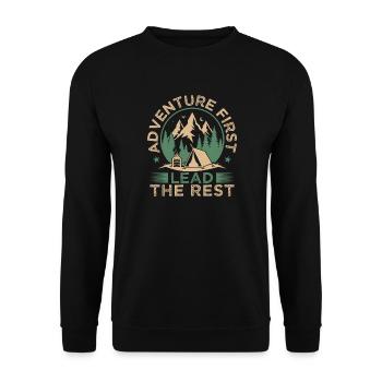 Girl Scout Leader Adventures First Scout - Unisex Pullover - Schwarz - Vorne - Alina (178cm) & Michal (187cm)