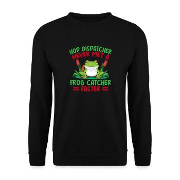 Attrapeur de grenouilles, répartiteur de houblon n’a jamais rencontré de receveur - Sweat-shirt Unisexe - noir - Devant - Alina (178cm) & Michal (187cm)
