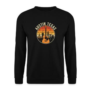 Austin Texas Guitars Sunset - Sweat-shirt Unisexe - noir - Devant - Alina (178cm) & Michal (187cm)