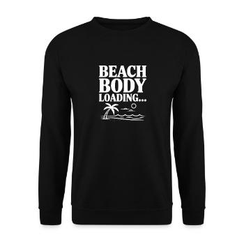 Beach Body Loading... - Unisex Sweatshirt - black - Front - Alina (178cm) & Michal (187cm)