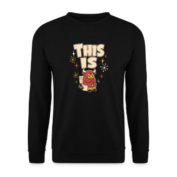 This is bull shit - Unisex Sweatshirt - black - Front - Alina (178cm) & Michal (187cm)