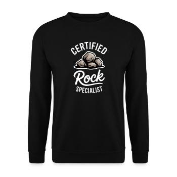 Pierres, proverbes, pierres, drôle, cadeau de pierres - Sweat-shirt Unisexe - noir - Devant - Alina (178cm) & Michal (187cm)