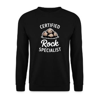 Pierres, proverbes, pierres, drôle, cadeau de pierres - Sweat-shirt Unisexe - noir - Devant - Alina (178cm) & Michal (187cm)