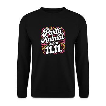 Karneval Party Kölner Animal Since 11.11. Köln - Unisex Sweatshirt - black - Front - Alina (178cm) & Michal (187cm)