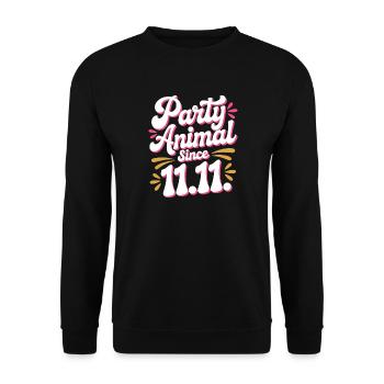 Karneval Party Kölner Animal Since 11.11. Köln - Unisex Pullover - Schwarz - Vorne - Alina (178cm) & Michal (187cm)