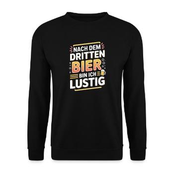 Bier Nach Dem Dritten Bier Lustig JGA Party Malle - Unisex Pullover - Schwarz - Vorne - Alina (178cm) & Michal (187cm)