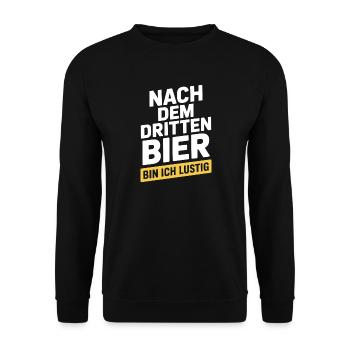 Bier Nach Dem Dritten Bier Lustig JGA Party Malle - Unisex Pullover - Schwarz - Vorne - Alina (178cm) & Michal (187cm)