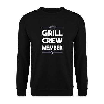 Équipe de grillades - Sweat-shirt Unisexe - noir - Devant - Alina (178cm) & Michal (187cm)