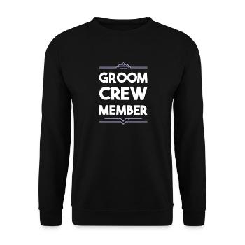 Groom Crew - Unisex Sweatshirt - black - Front - Alina (178cm) & Michal (187cm)