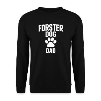 Foster Dog Dad - Dog Adopted Gift - Unisex Sweatshirt - black - Front - Alina (178cm) & Michal (187cm)