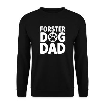 Papa de chien en famille d’accueil - Cadeau adopté par un chien - Sweat-shirt Unisexe - noir - Devant - Alina (178cm) & Michal (187cm)
