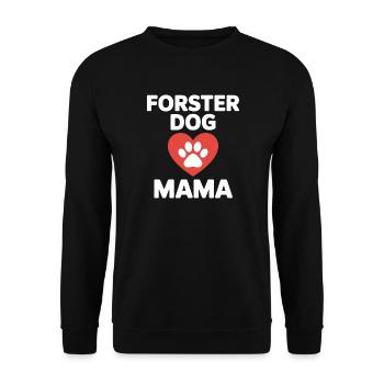 Maman de chien en famille d’accueil - Cadeau adopté par un chien - Sweat-shirt Unisexe - noir - Devant - Alina (178cm) & Michal (187cm)