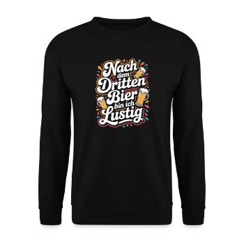 Bier Nach Dem Dritten Bier Lustig JGA Party Malle - Unisex Pullover - Schwarz - Vorne - Alina (178cm) & Michal (187cm)