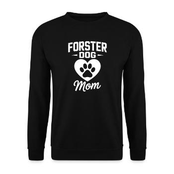 Maman de chien en famille d’accueil - Cadeau adopté par un chien - Sweat-shirt Unisexe - noir - Devant - Alina (178cm) & Michal (187cm)