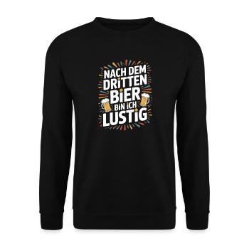 Bier Nach Dem Dritten Bier Lustig JGA Party Malle - Unisex Pullover - Schwarz - Vorne - Alina (178cm) & Michal (187cm)