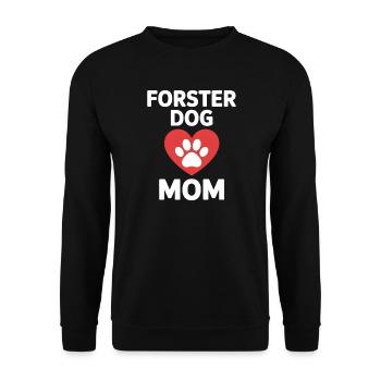 Maman de chien en famille d’accueil - Cadeau adopté par un chien - Sweat-shirt Unisexe - noir - Devant - Alina (178cm) & Michal (187cm)
