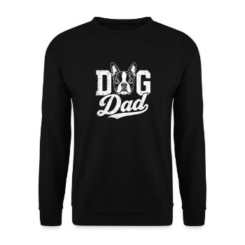Hundevater, Boston Terrier-Besitzer, stolzer Welpe - Unisex Pullover - Schwarz - Vorne - Alina (178cm) & Michal (187cm)