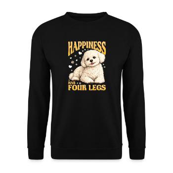 Bichon Frise Dog Breed - Unisex Sweatshirt - black - Front - Alina (178cm) & Michal (187cm)