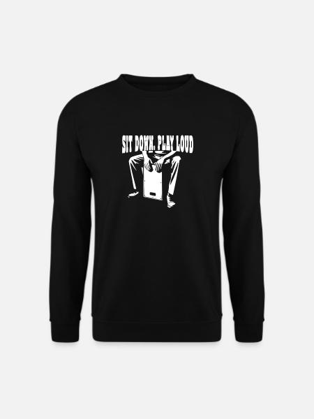 Cajun - Sit Down Play Loud Percussion Groove - Unisex Pullover - Schwarz