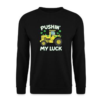 Tracteur de la Saint-Patrick à la Tentative de la chance - Sweat-shirt Unisexe - noir - Devant - Alina (178cm) & Michal (187cm)