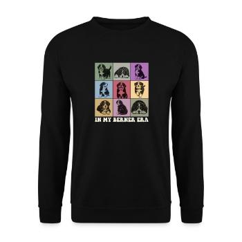 Dans ma mère de chien de montagne bernais de l’ère Berner - Sweat-shirt Unisexe - noir - Devant - Alina (178cm) & Michal (187cm)