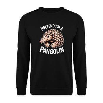 Dictons pangolins : cadeau de pommes de pin - Sweat-shirt Unisexe - noir - Devant - Alina (178cm) & Michal (187cm)