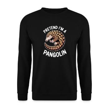 Dictons pangolins : cadeau de pommes de pin - Sweat-shirt Unisexe - noir - Devant - Alina (178cm) & Michal (187cm)