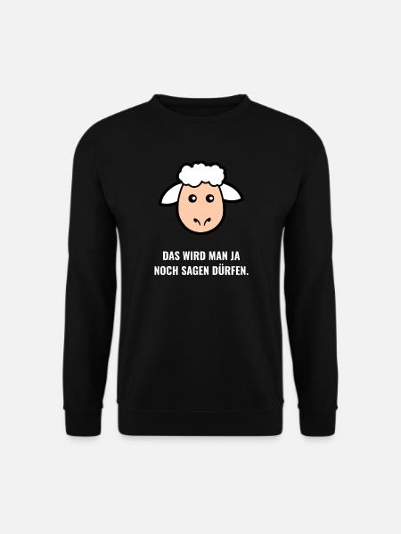 Schaf Meme NochSagenDürfen - Unisex Pullover - Schwarz
