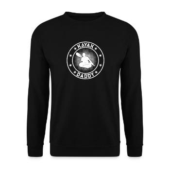 Kayak Daddy Canoeing Kayaking Daddy - Unisex Pullover - Schwarz - Vorne - Alina (178cm) & Michal (187cm)