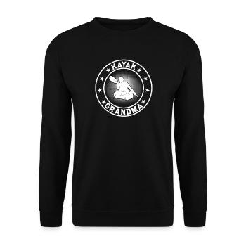 Kayak Grandpa Canoeing Kayaking Grandpa - Unisex Pullover - Schwarz - Vorne - Alina (178cm) & Michal (187cm)