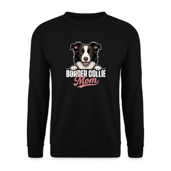 Chien d’agilité de la mère de berger Border Collie - Sweat-shirt Unisexe - noir - Devant - Alina (178cm) & Michal (187cm)