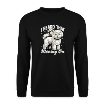 Bichon Frise Dog Breed - Unisex Pullover - Schwarz - Vorne - Alina (178cm) & Michal (187cm)
