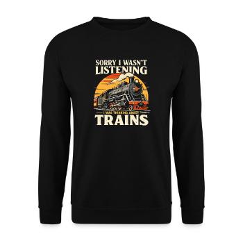 Train - Sweat-shirt Unisexe - noir - Devant - Alina (178cm) & Michal (187cm)
