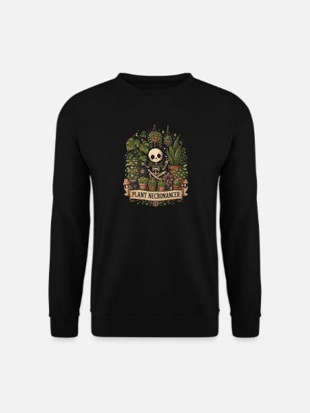 Plant Necromancer Skeleton Houseplant Goth - Unisex Sweatshirt - black